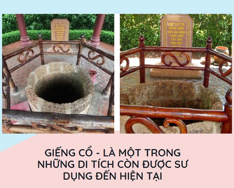Giếng nước là nguồn sinh hoạt chính của gia đình vua Quang Trung