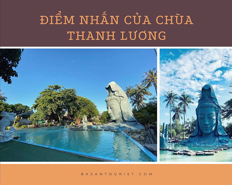 Điểm nhấn của Chùa Thanh Lương - Tượng phật Bà giữa hồ Long Ẩn