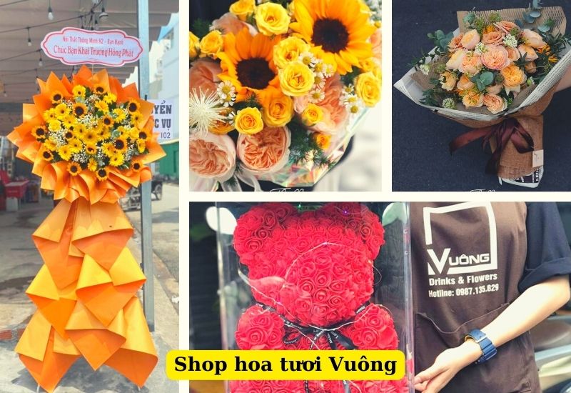 Shop hoa tươi Vuông nổi tiếng với hoa tươi, tuyệt đẹp